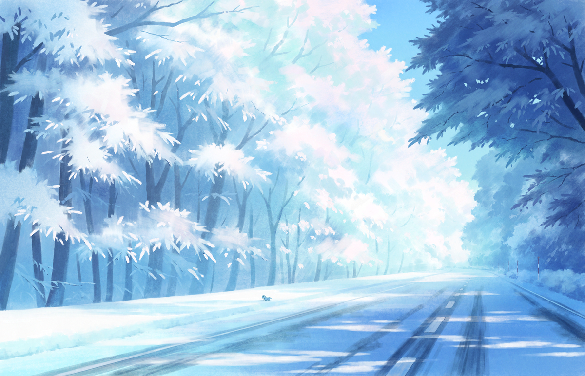 This is a pixiv picture whose title is クッシー街道_雪.