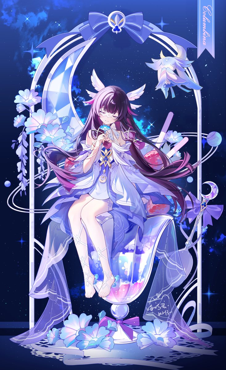 This is a pixiv picture whose title is 月之少女.