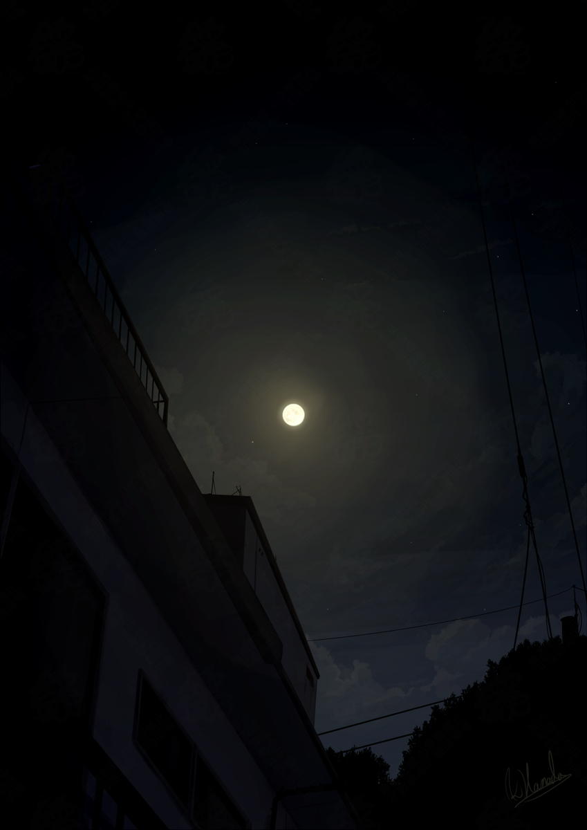 This is a pixiv picture whose title is 牀前、月光を見る.