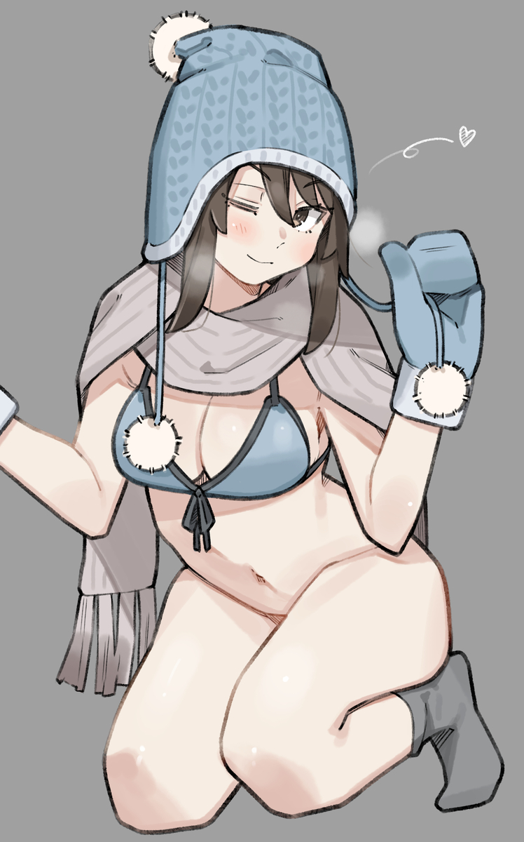 This is a pixiv picture whose title is この格好に意味があるとは思えない🧊.