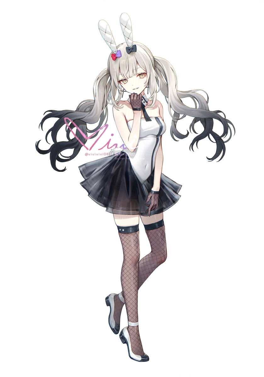 This is a pixiv picture whose title is 【FGO】マリーオルタ×バニー.