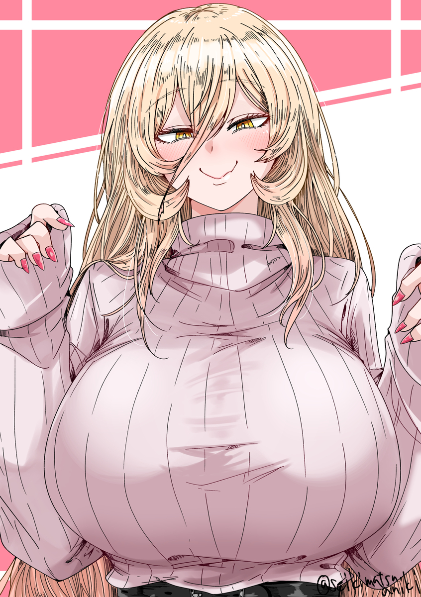 This is a pixiv picture whose title is ニットにゅい.