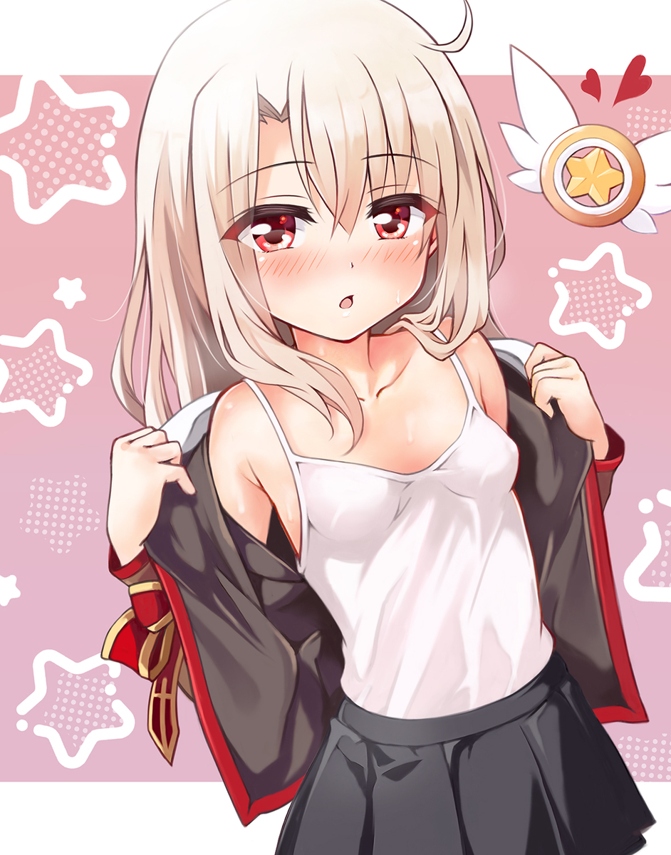 This is a pixiv picture whose title is 暑くて脱ぎイリヤ.