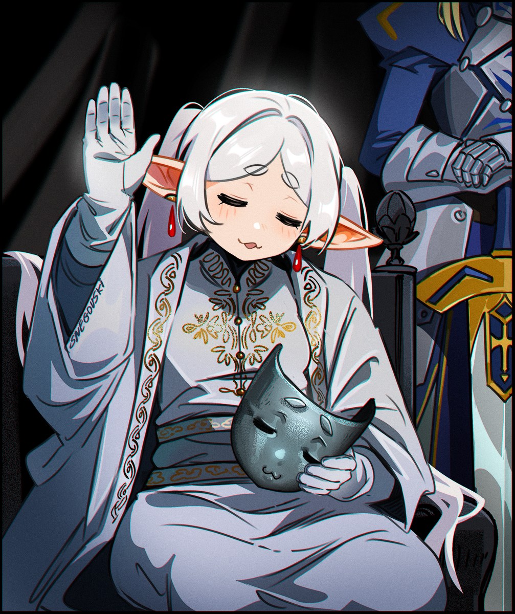 This is a pixiv picture whose title is Silence, Demon!.