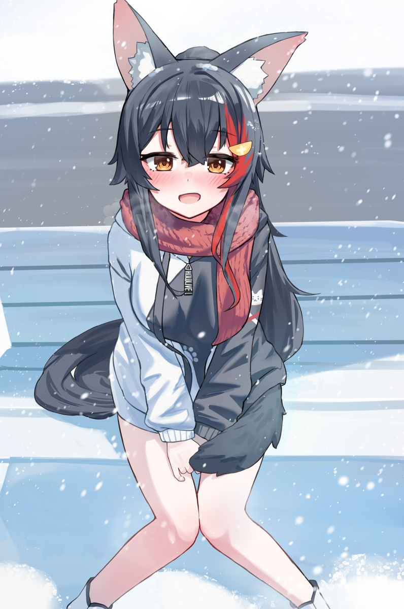 This is a pixiv picture whose title is 雪の日.