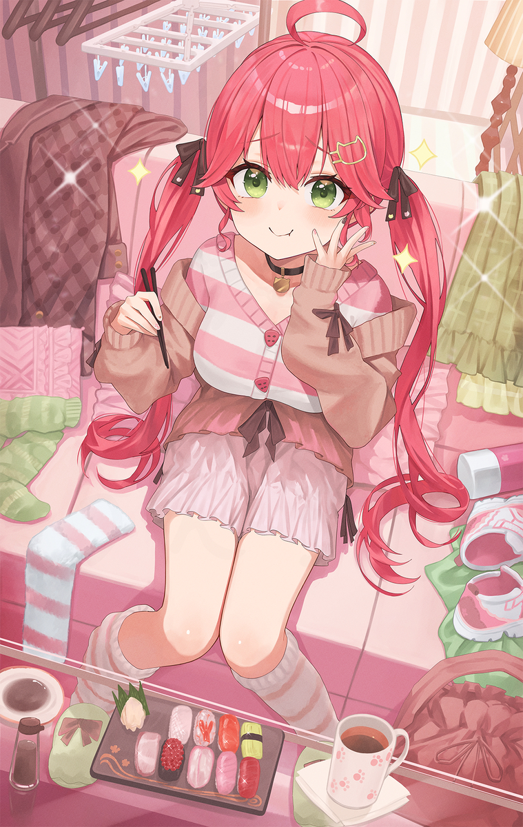 This is a pixiv picture whose title is んま～い！！.