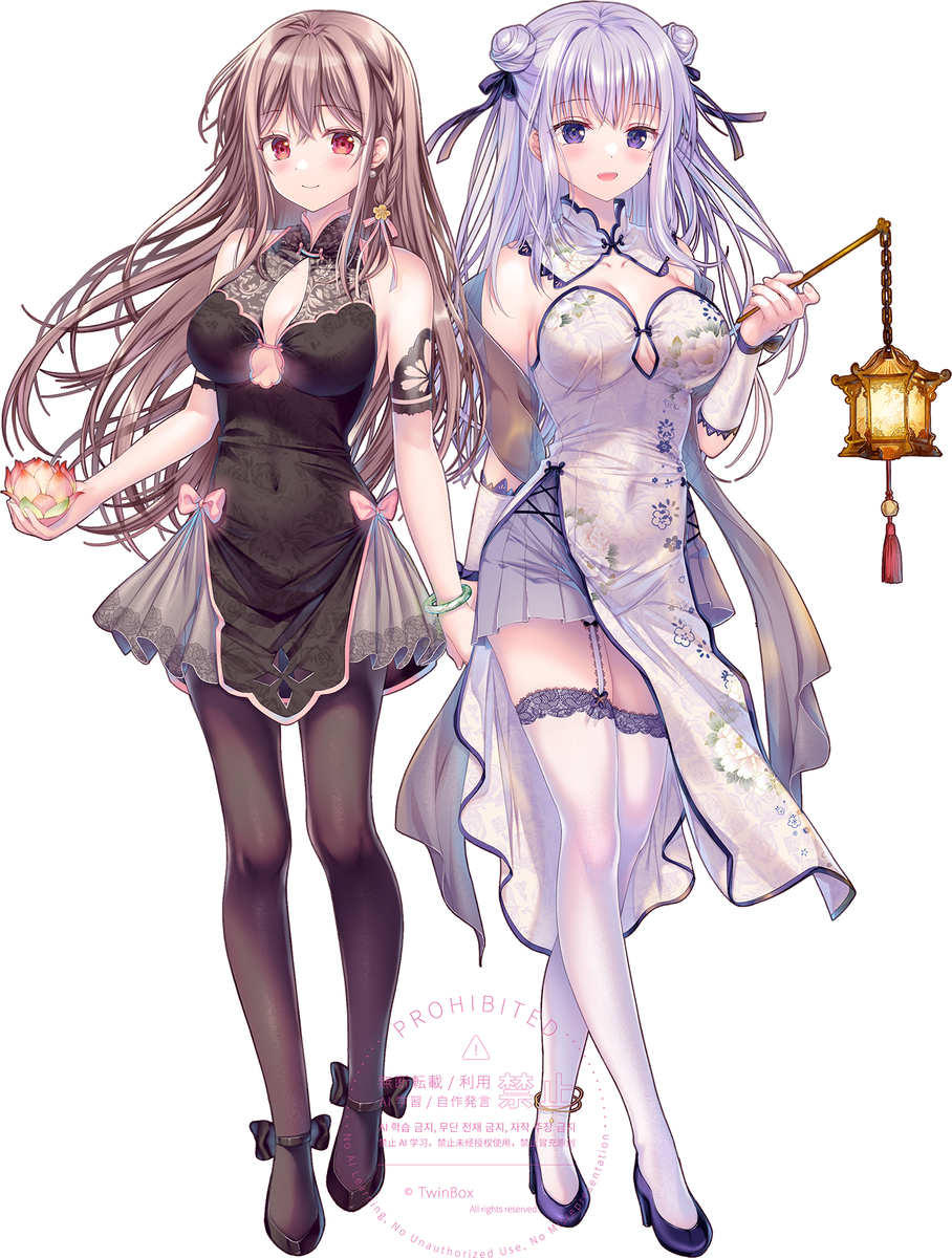 This is a pixiv picture whose title is 飛鳥＆栞.