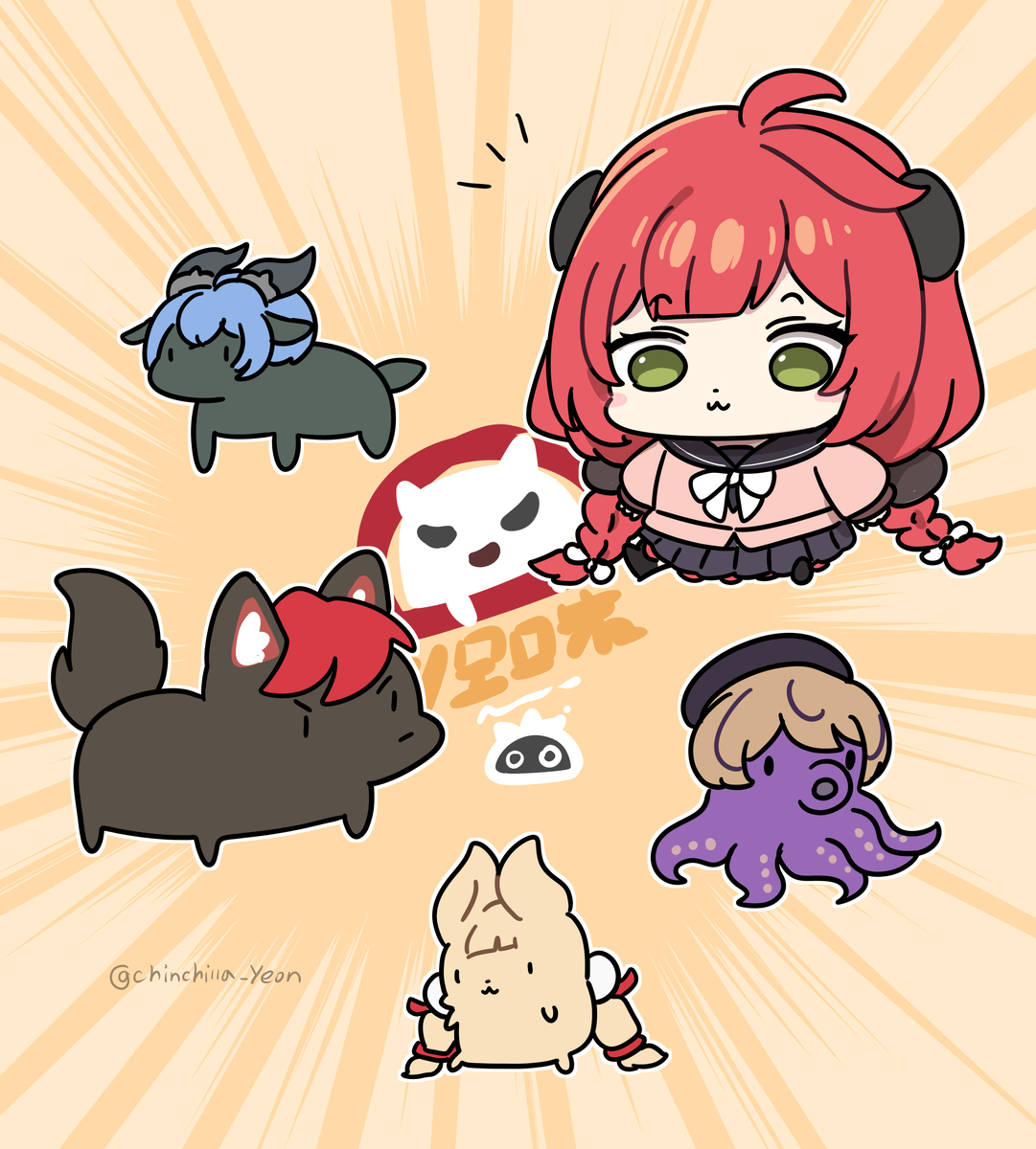 This is a pixiv picture whose title is 괴담방!.