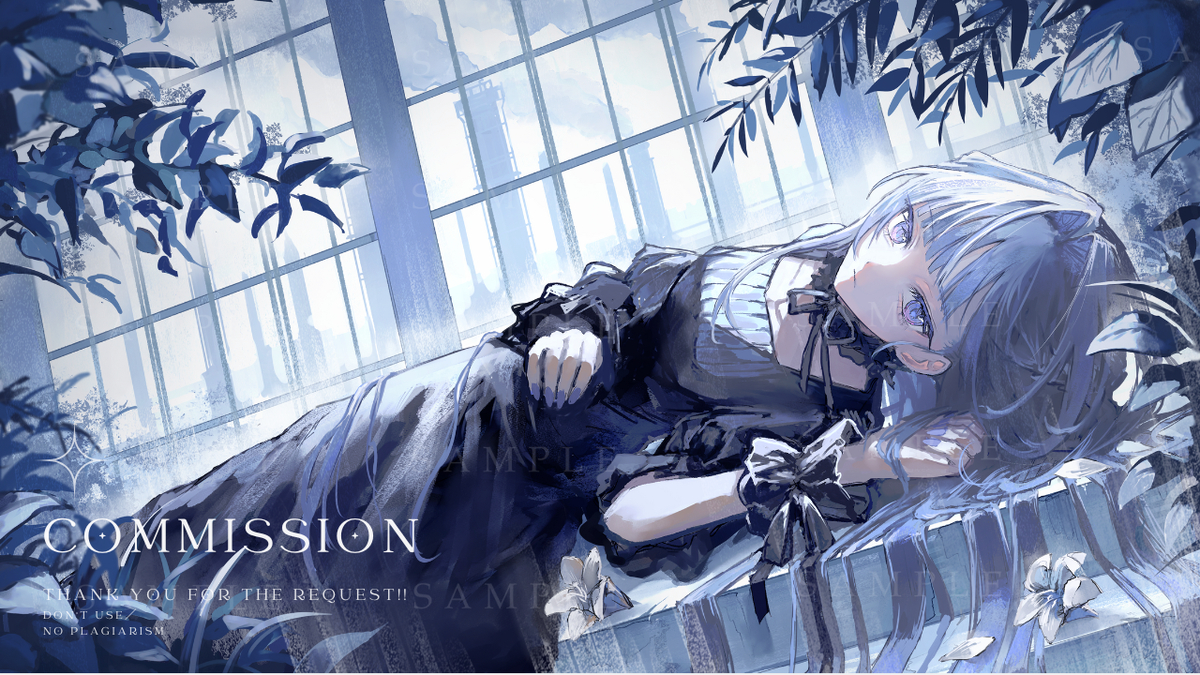 This is a pixiv picture whose title is commission.
