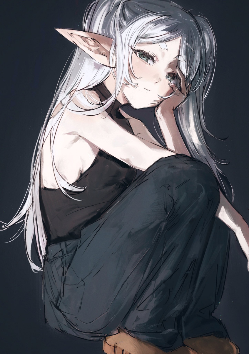 This is a pixiv picture whose title is jeans.