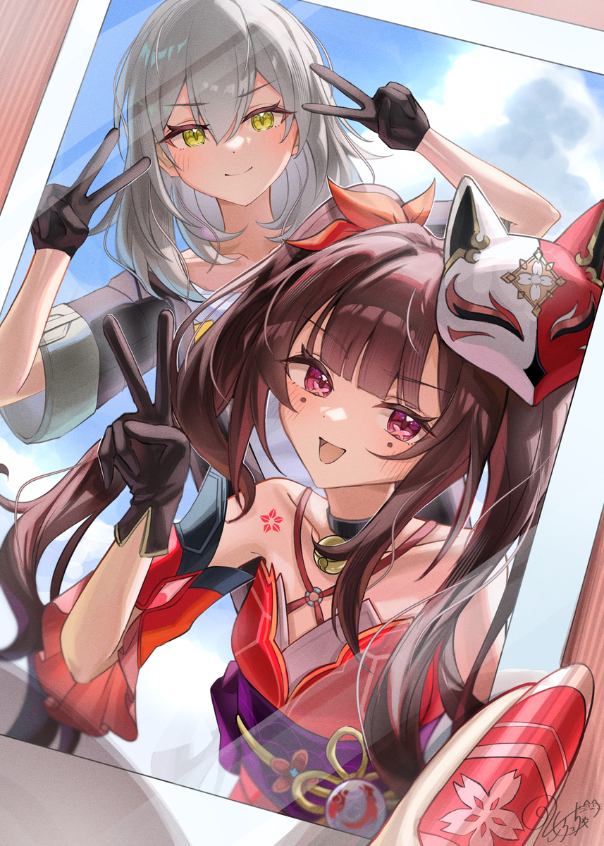 This is a pixiv picture whose title is チェキ花火＆星.