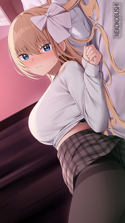 This is a pixiv picture whose title is 「電気…消して…」.