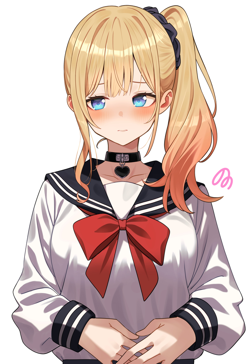 This is a pixiv picture whose title is 照れギャルちゃん.