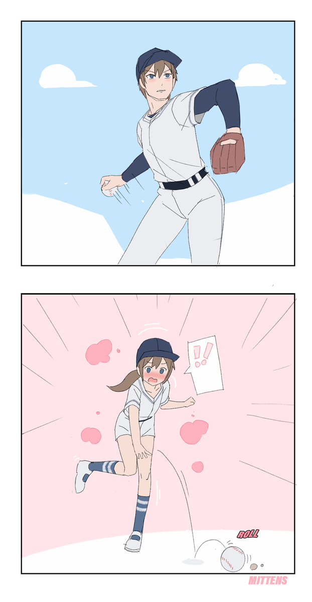 This is a pixiv picture whose title is Throw like a girl TGAR.