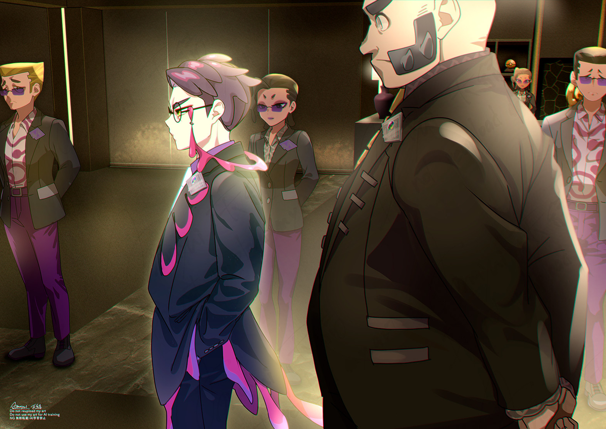 This is a pixiv picture whose title is サビ組ボス、カラスバ.