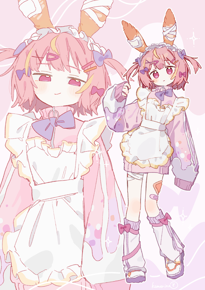 This is a pixiv picture whose title is イチゴミルクウミウシメイド服.