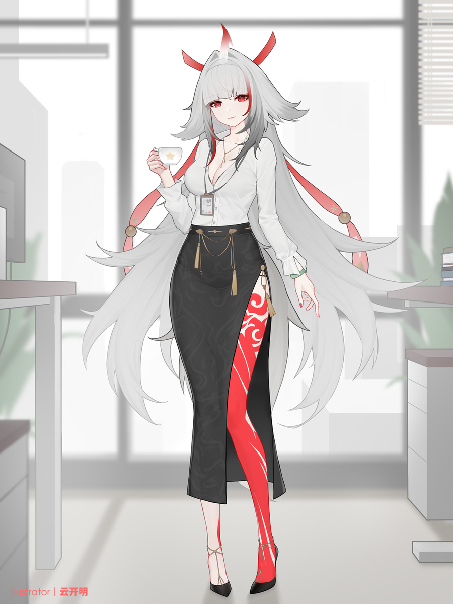 This is a pixiv picture whose title is 叶瞬光OL.