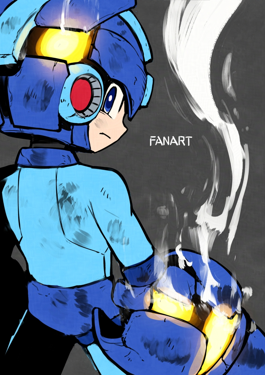 This is a pixiv picture whose title is ロックマン38周年！.
