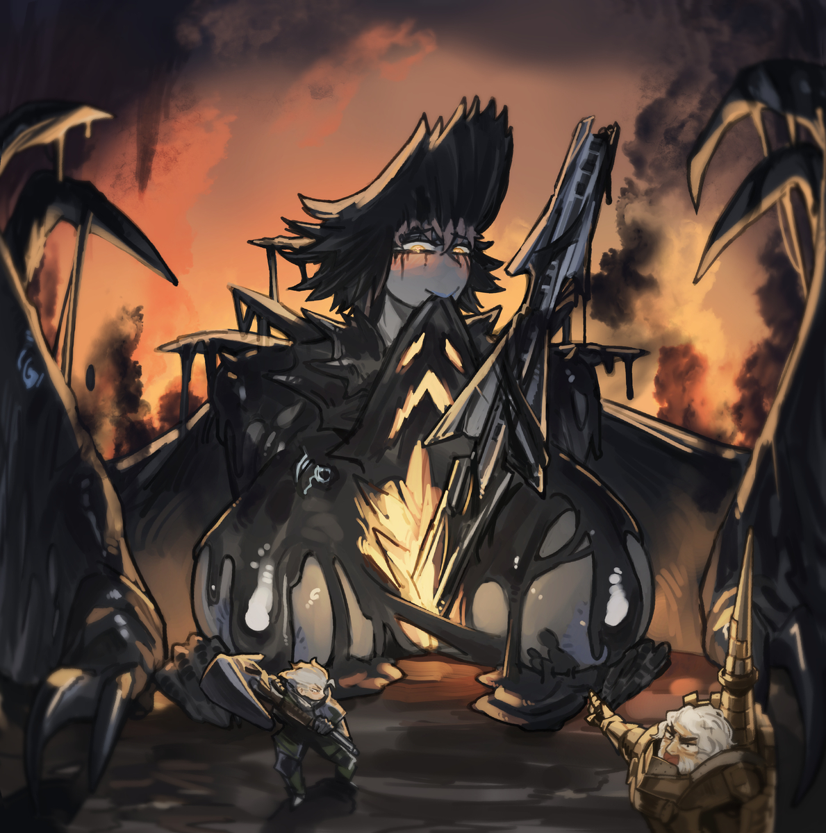 This is a pixiv picture whose title is 法比乌斯：快集中攻击欧派！！.