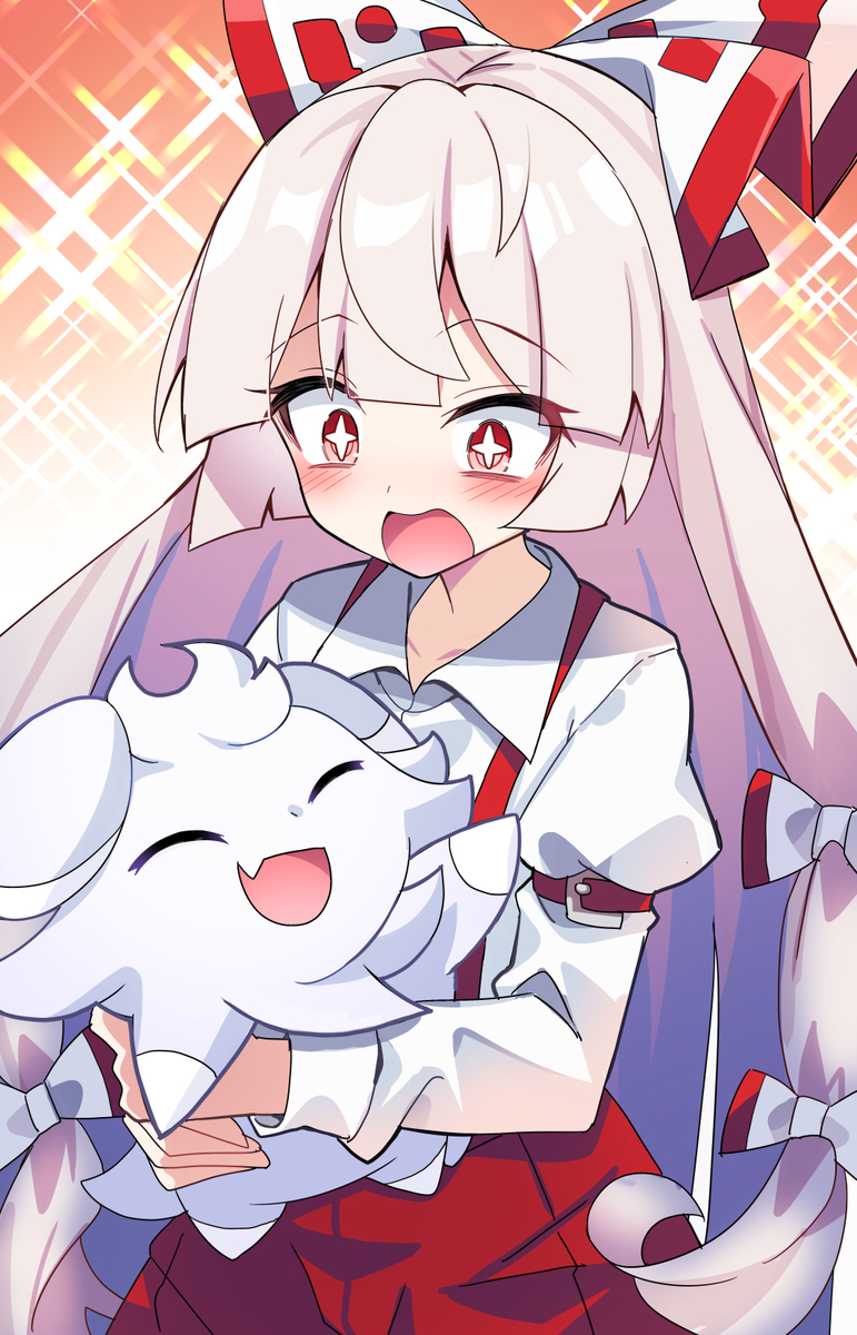 This is a pixiv picture whose title is 〝もこう〟と〝もこお〟.