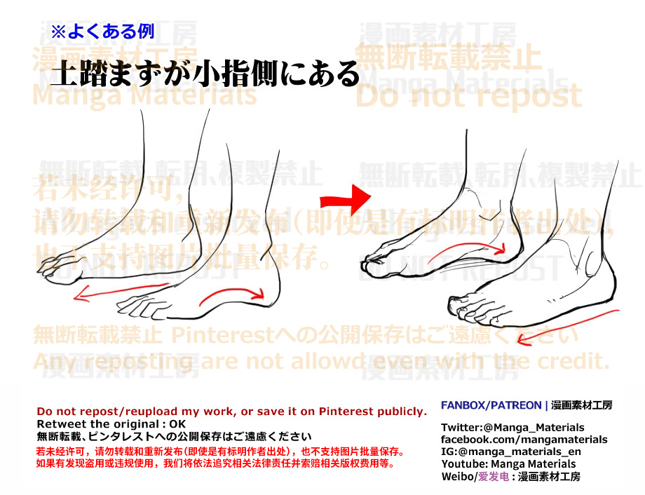 This is a pixiv picture whose title is 個人メモ：足のよくある違和感.
