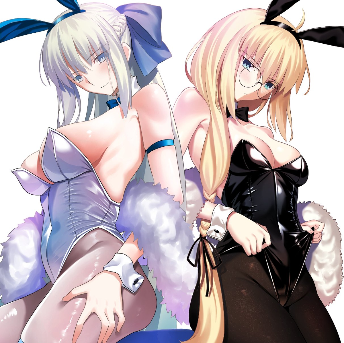 This is a pixiv picture whose title is double bunnies.