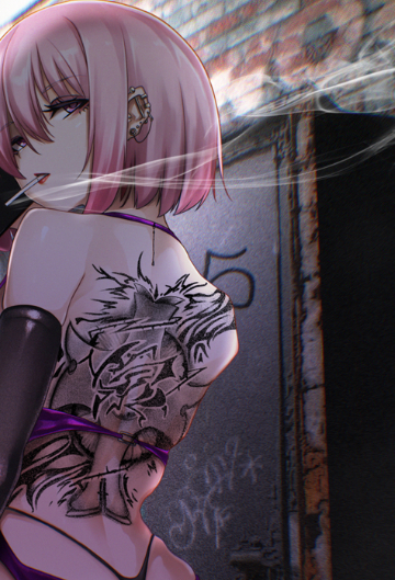 This is a pixiv picture whose title is 【Skeb】FGOマシュ雀蜂団員化Part8.