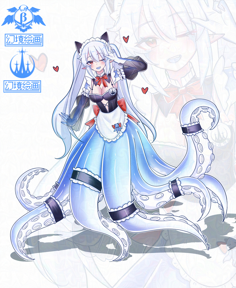 This is a pixiv picture whose title is 女仆菟丝（欢迎光临！）.