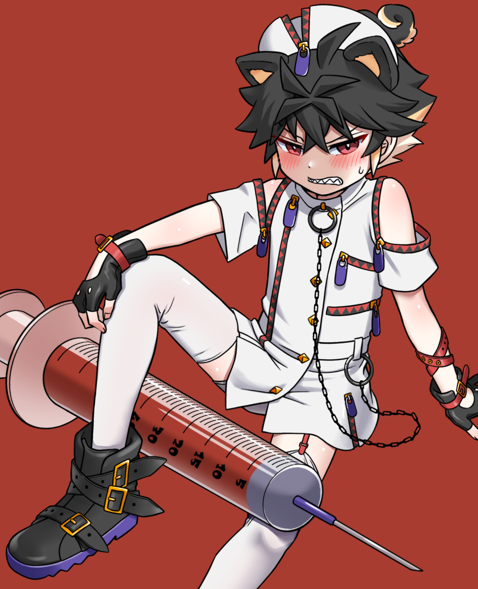 This is a pixiv picture whose title is ナースコスの黒！.
