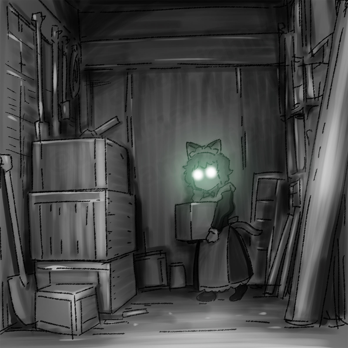 This is a pixiv picture whose title is 網膜反射.