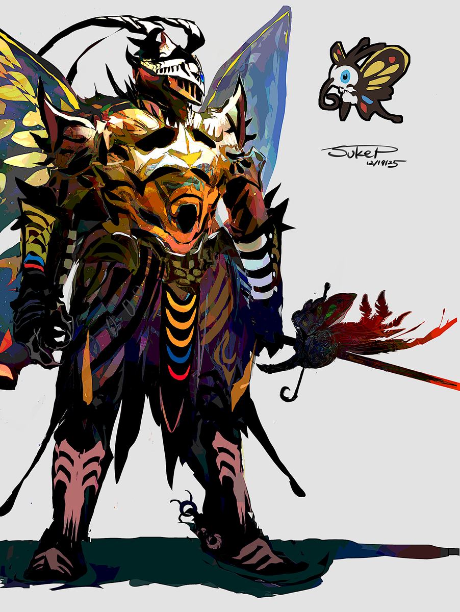 This is a pixiv picture whose title is アゲハントモチーフの騎士.