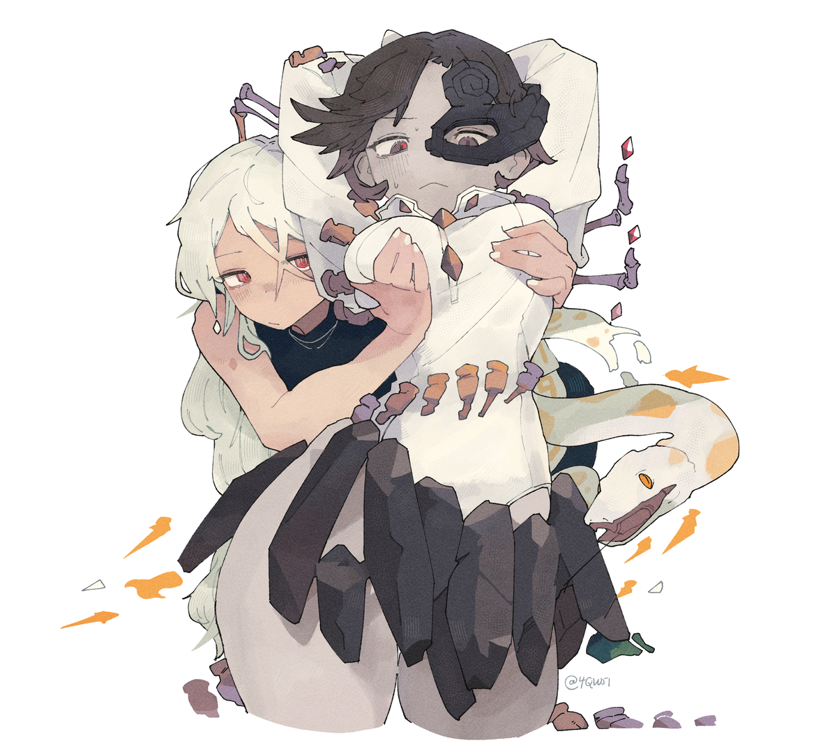 This is a pixiv picture whose title is 摸摸你的.