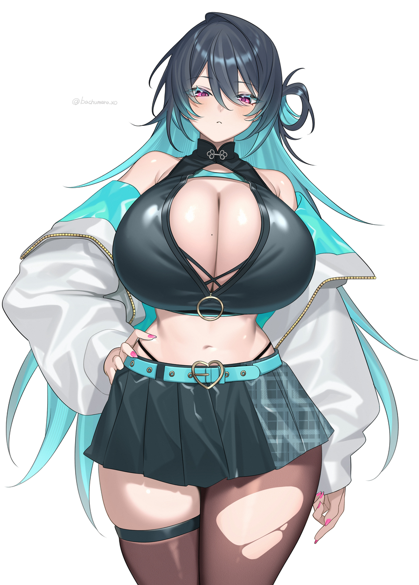 This is a pixiv picture whose title is でかちち娘.