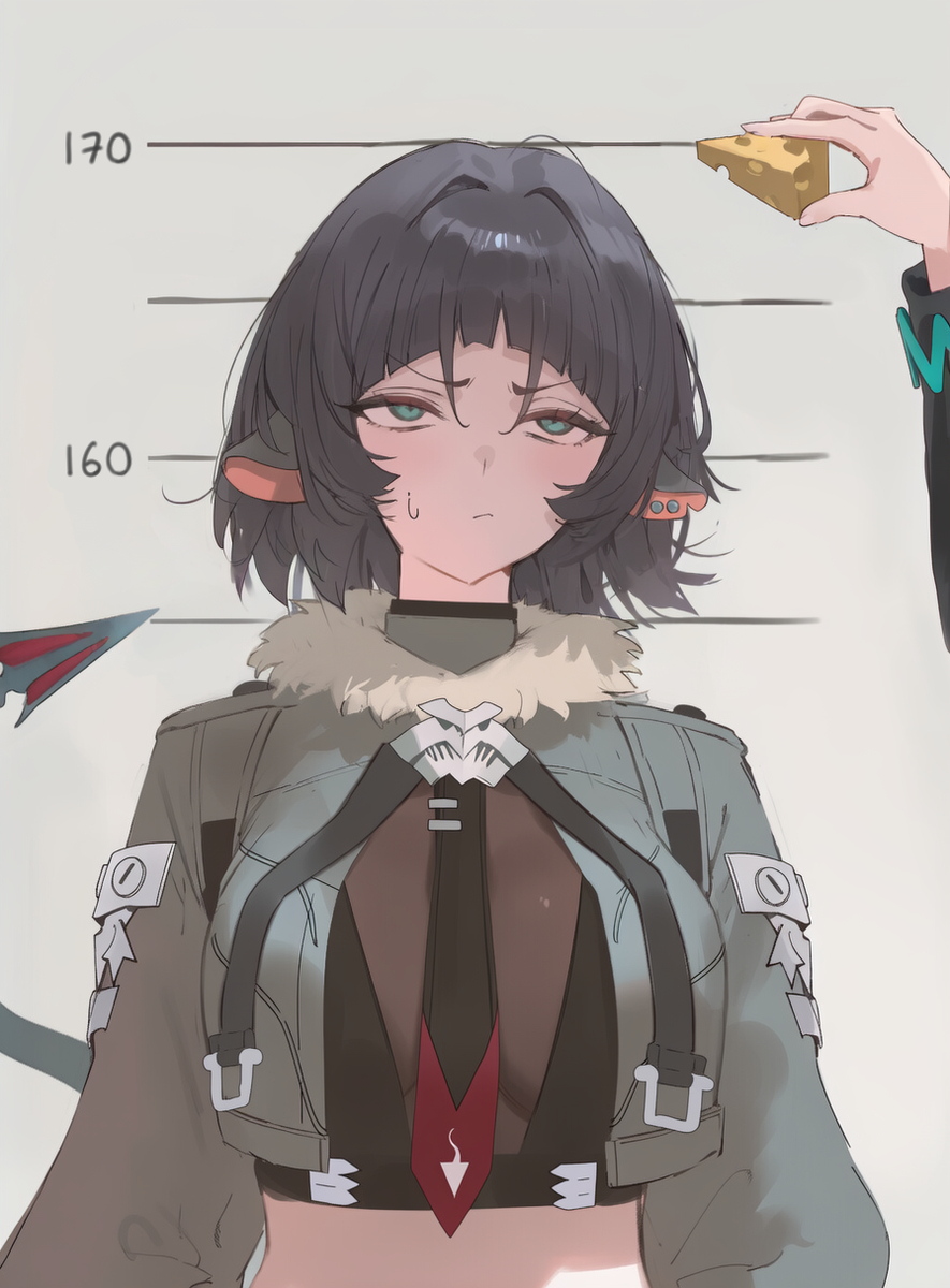 This is a pixiv picture whose title is ネズミ式・身長チェック.