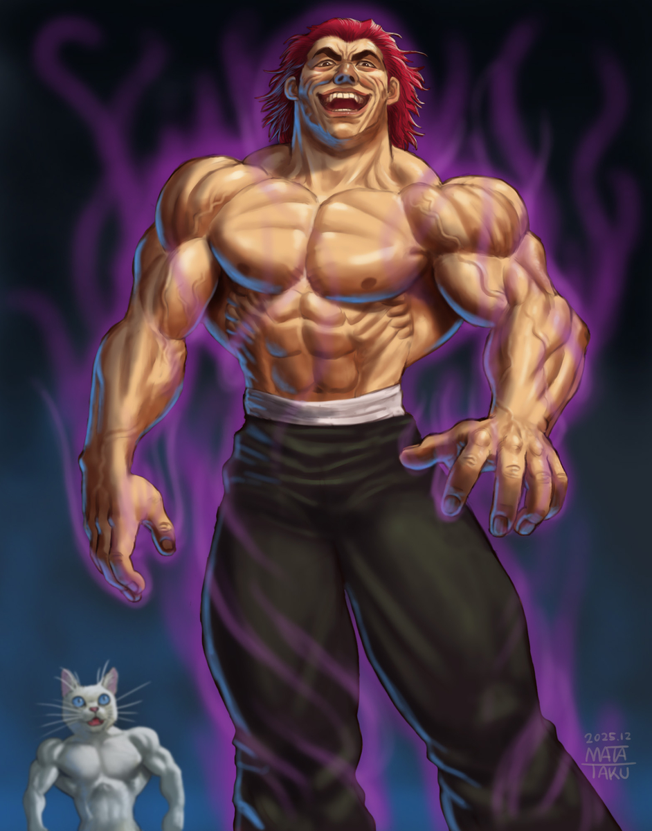 This is a pixiv picture whose title is 範馬勇次郎.