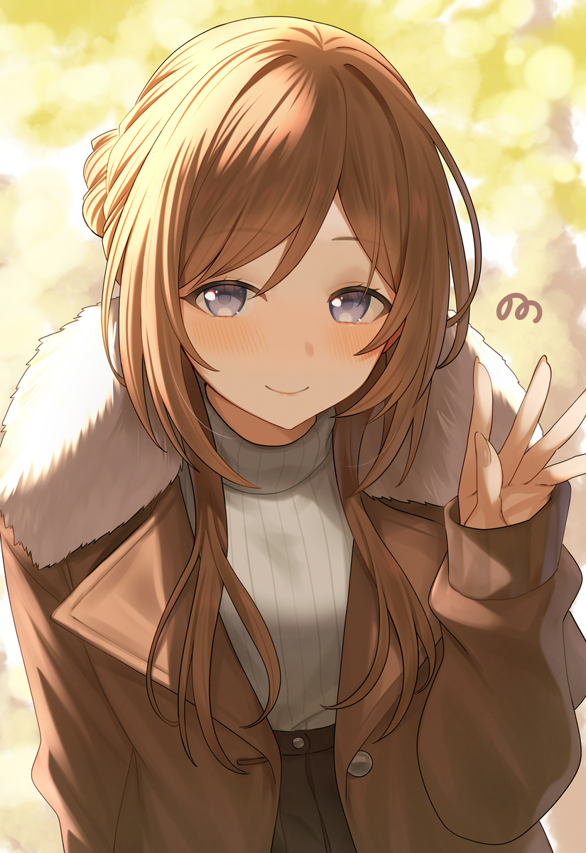 This is a pixiv picture whose title is 冬コーデ莉波お姉ちゃん.