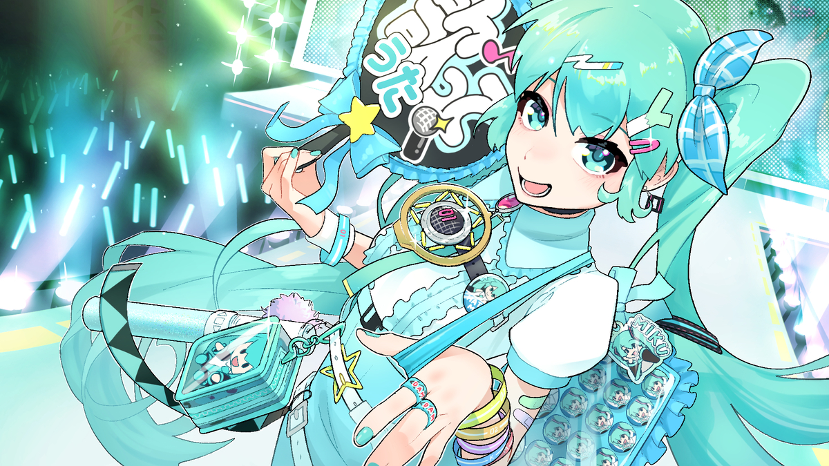 This is a pixiv picture whose title is オタ活ミク.