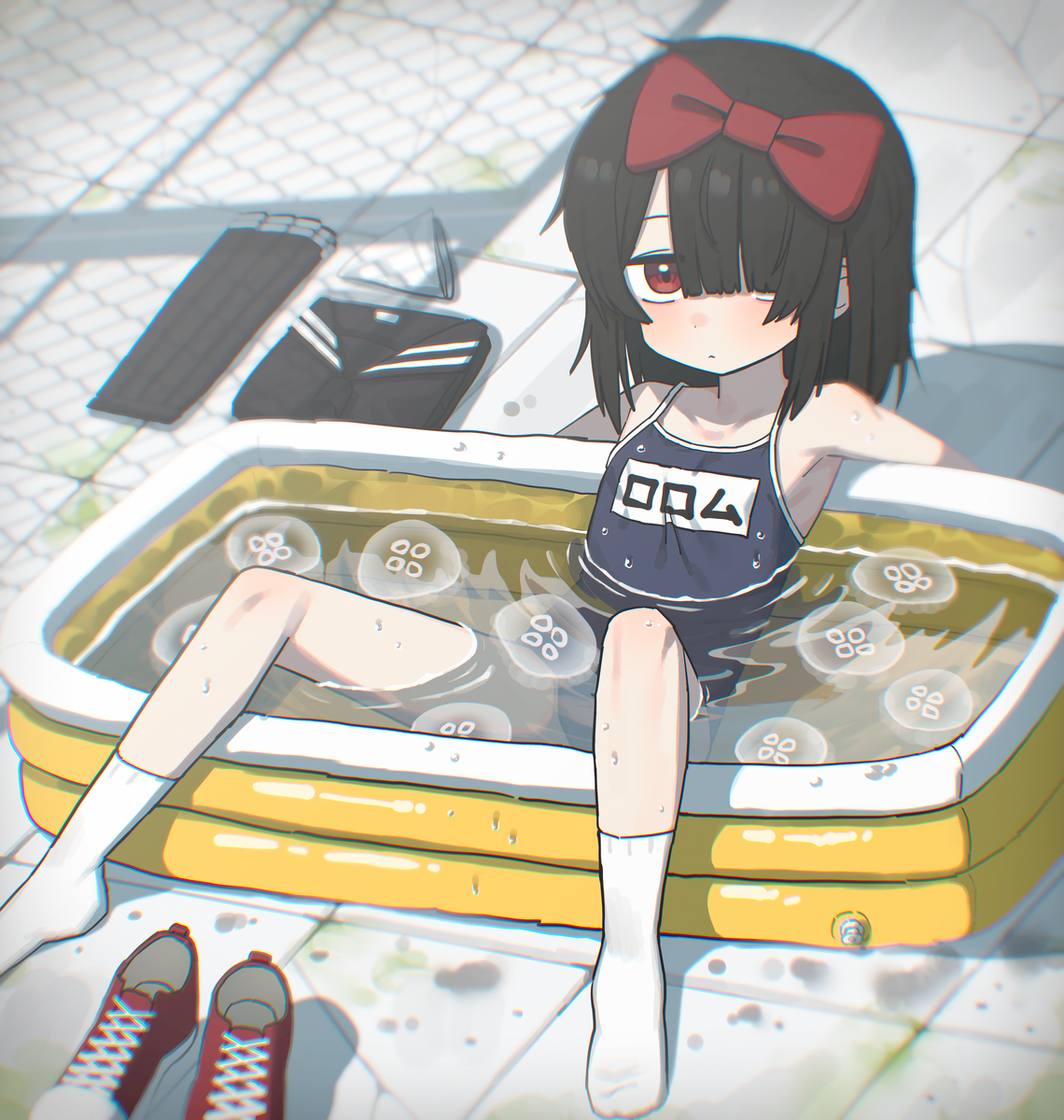 This is a pixiv picture whose title is 🎀.