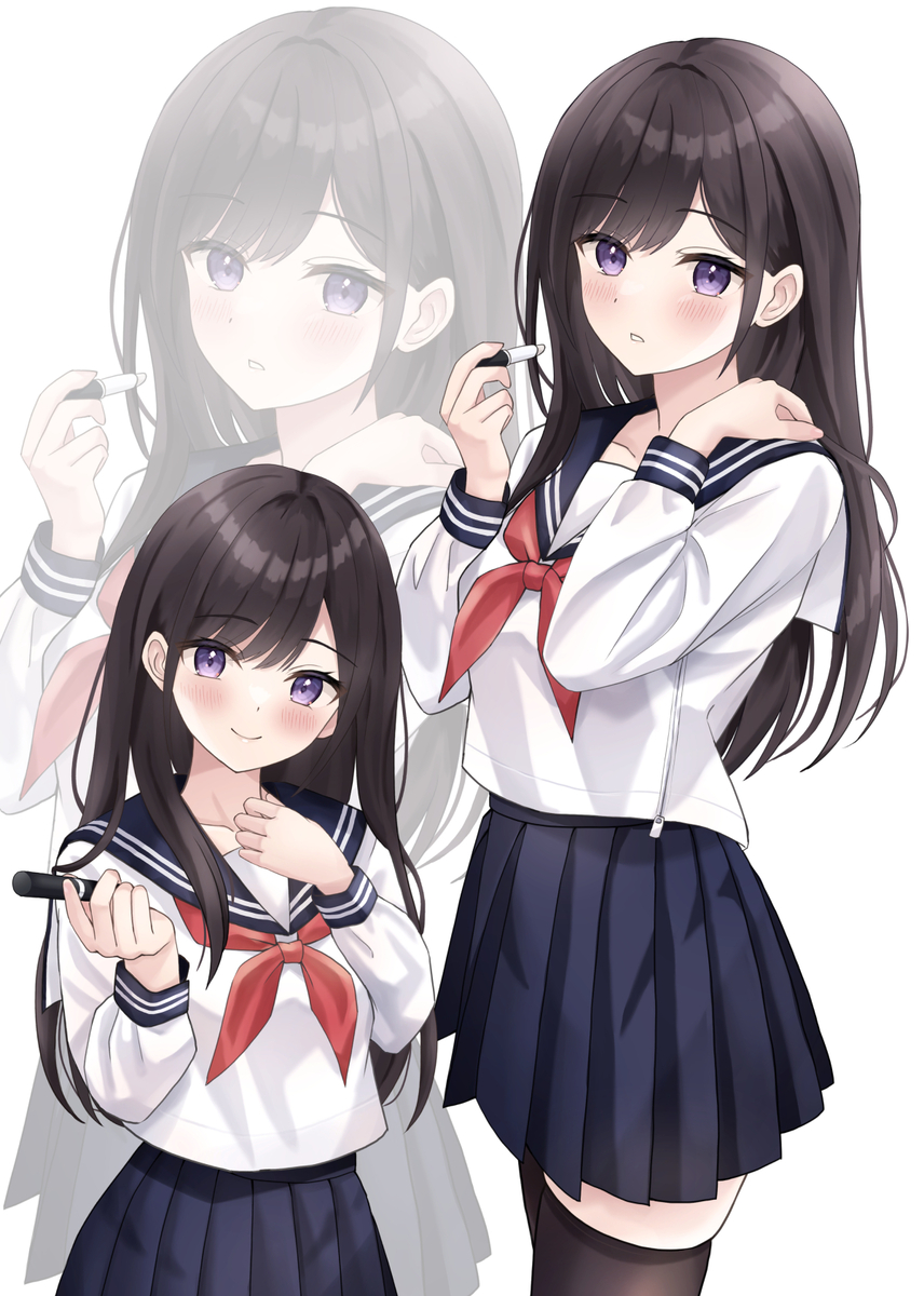 This is a pixiv picture whose title is 「乾燥が気になる時期ですね。リップ使いますか？」.