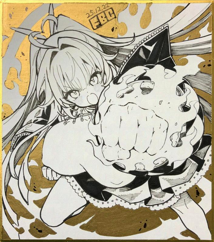 This is a pixiv picture whose title is 手描きミニ色紙　メイリン.