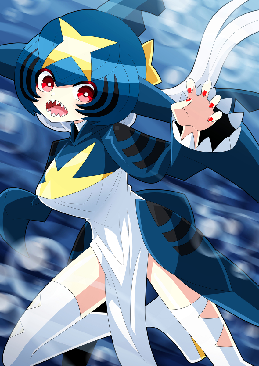 This is a pixiv picture whose title is ポケ疑サメハダー.