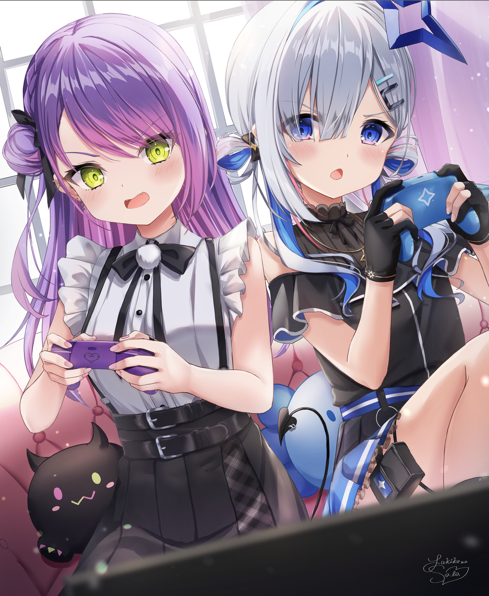 This is a pixiv picture whose title is かなトワゲーム対戦.