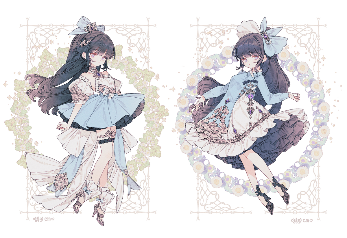 This is a pixiv picture whose title is 🩵cm🩵.