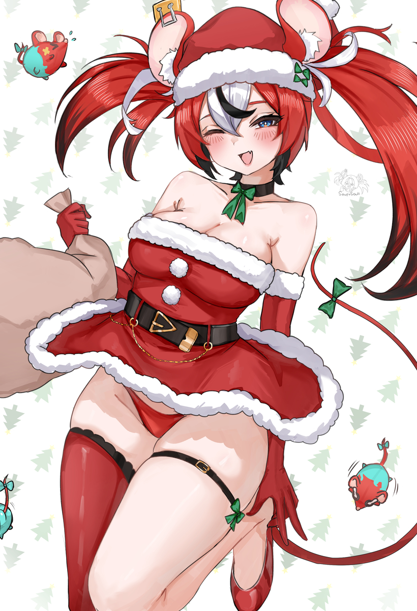 This is a pixiv picture whose title is Santa Rat.