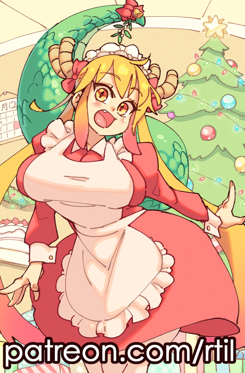 This is a pixiv picture whose title is Christmas Tohru.