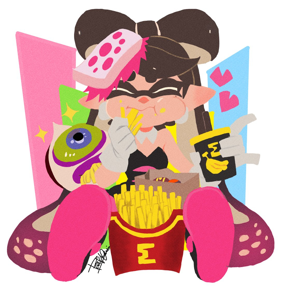 This is a pixiv picture whose title is 🍟.