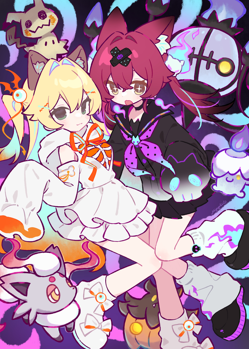 This is a pixiv picture whose title is Halloween🎃.