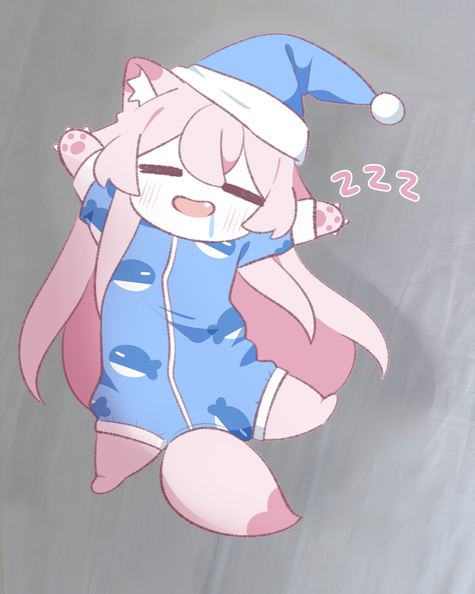 This is a pixiv picture whose title is かわいいクジラのパジャマ.. 🐋💤.