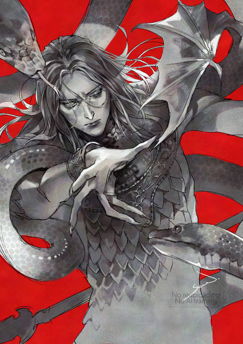 This is a pixiv picture whose title is 光無き者.