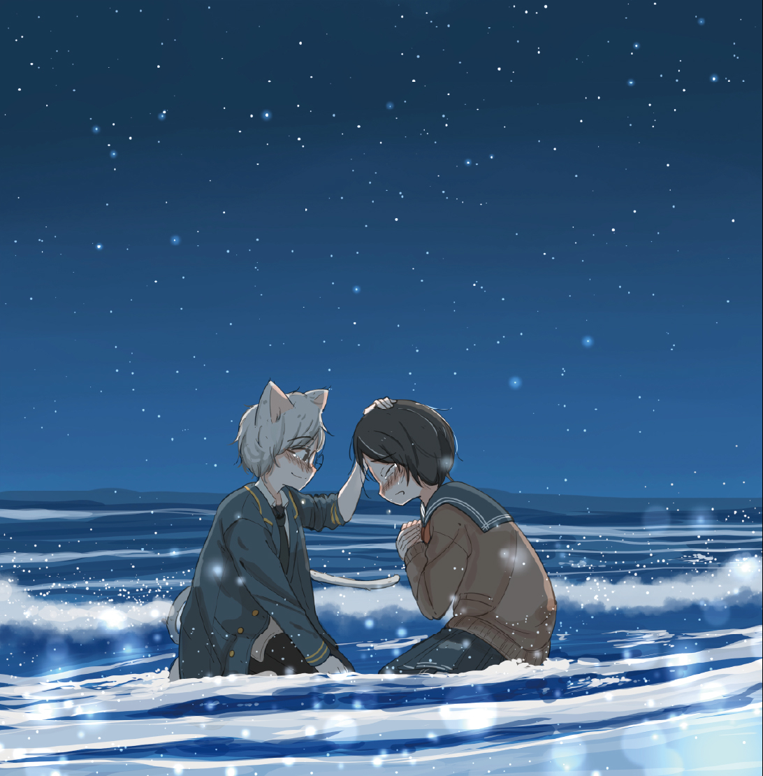 This is a pixiv picture whose title is 君の涙が、海になるまえに。.